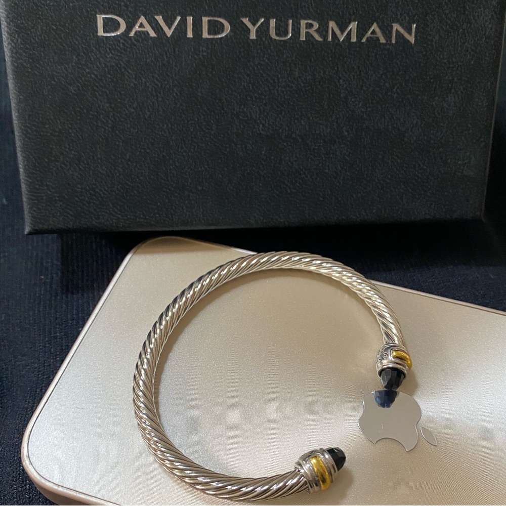 David Yurman Silver and Gold Cable Bracelet